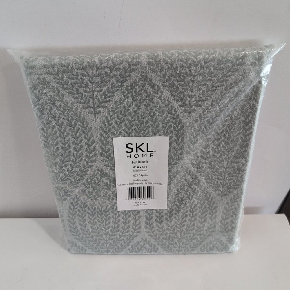 NWT SKL Home Leaf Damask 56" x 63" Long Panel Curtain Drape